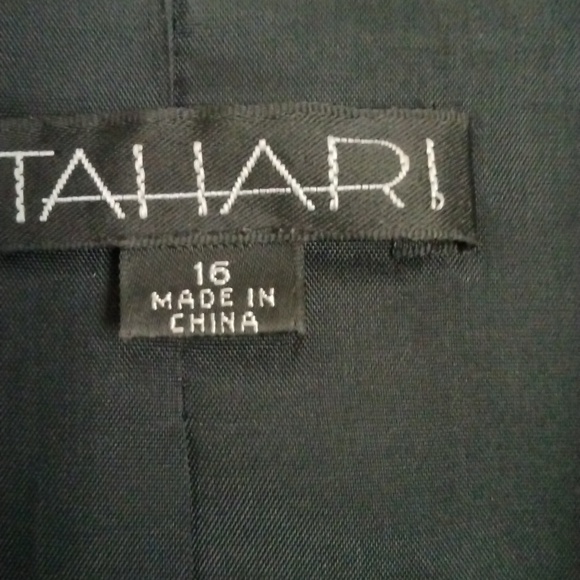 Tahari black wool suit Jacket black size 16 - Picture 2 of 6